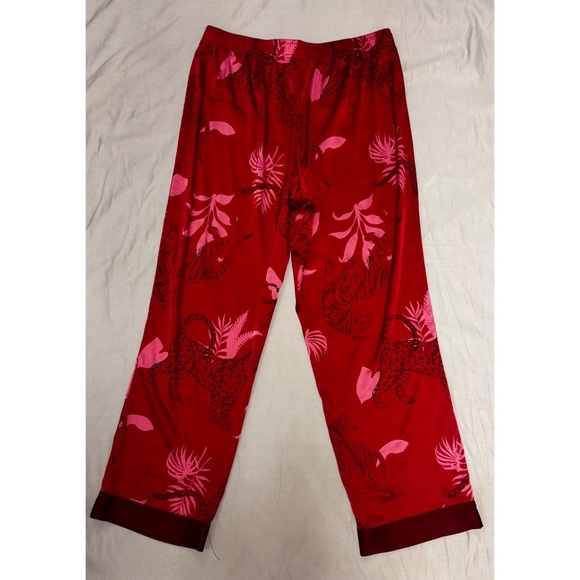 Breezies Red and Pink Patterned Intimates Pajama Pants Sz Medium - Picture 4 of 4
